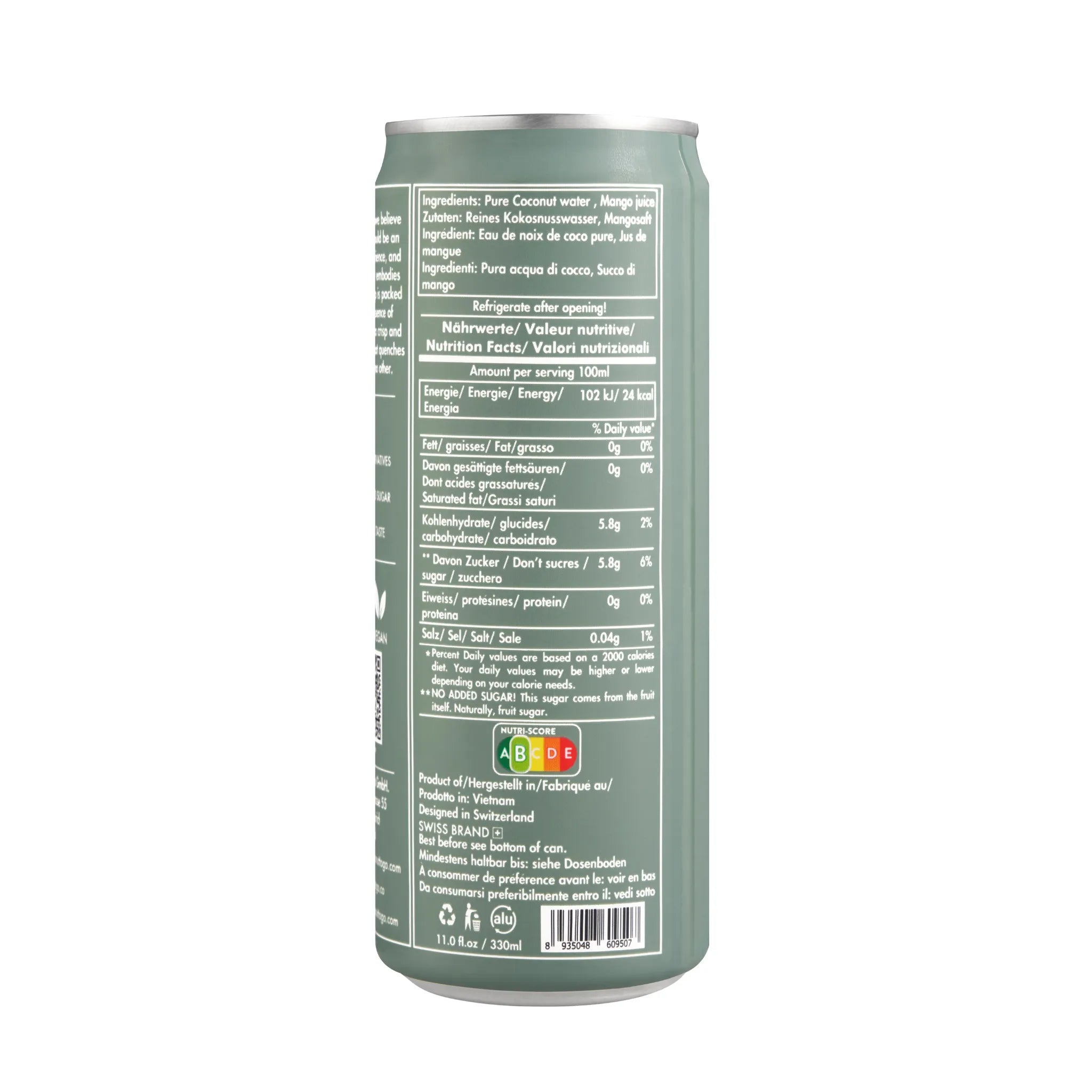 Eau de coco + mangue 24 pc