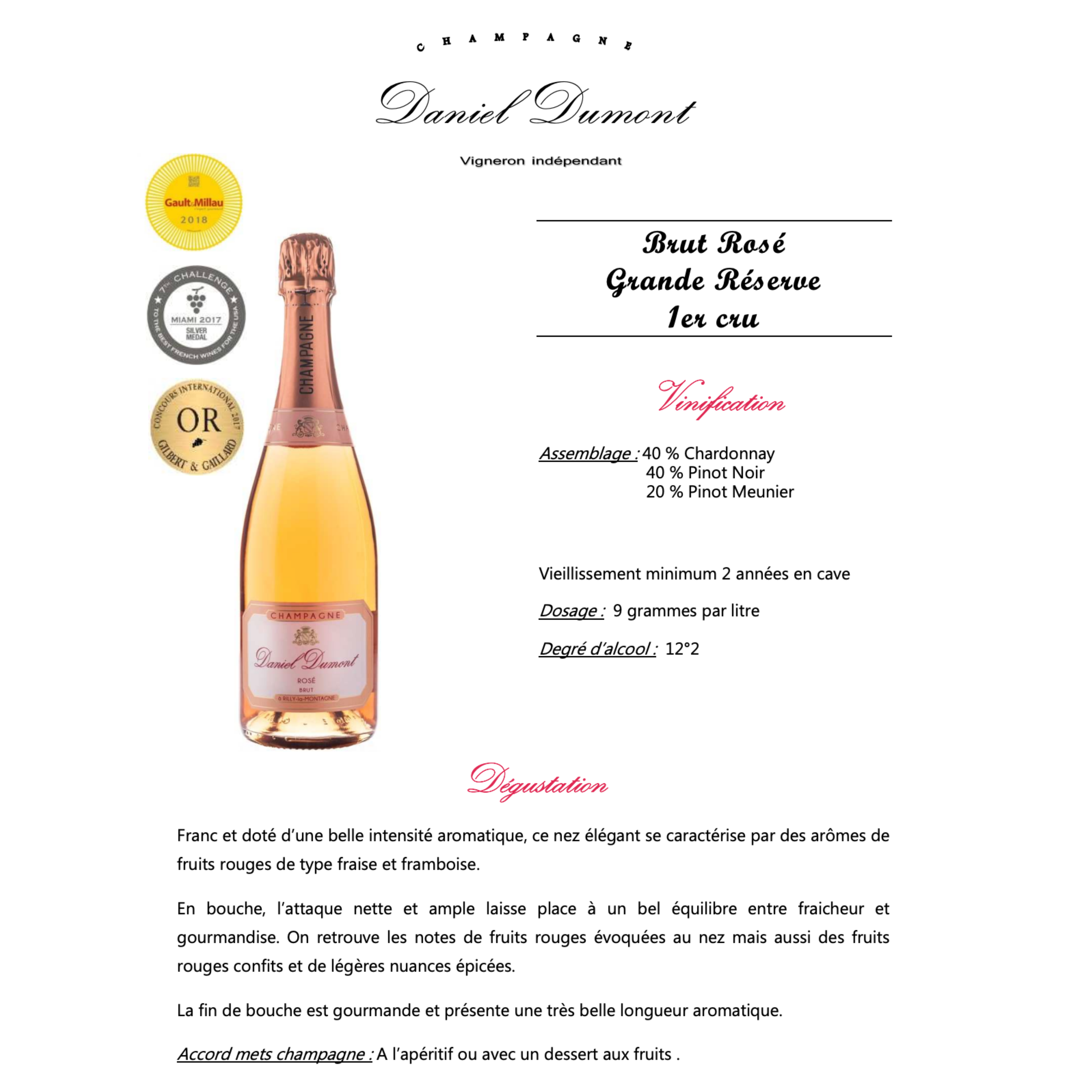 Champagne Rosé 1er Cru