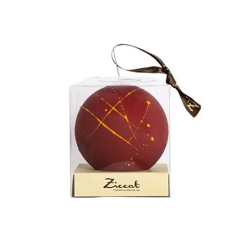 Boule de Noël rouge au chocolat noir