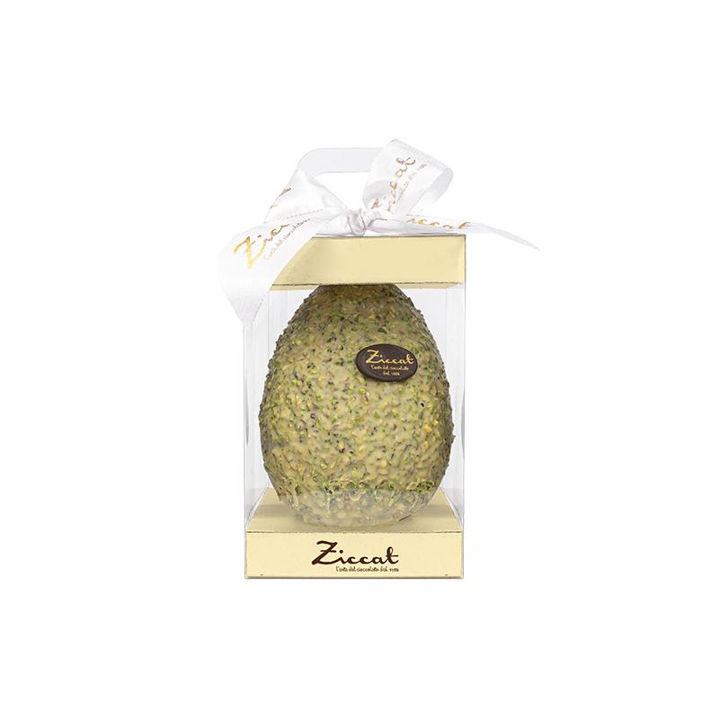 Oeuf de Pâques au chocolat blanc aux pistaches