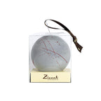 Boule de Noël argentée au chocolat noir