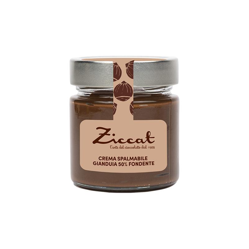 crème au chocolat noir et aux noisettes