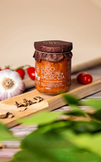 Sauce avec cèpes et saucisse